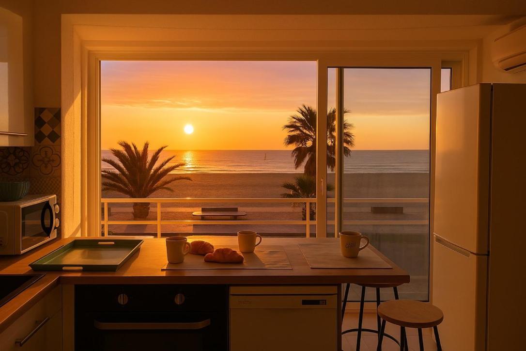 "Plage" Splendide Vue Mer Depuis La Chambre Et Le Salon Cuisine, 20M De La Plage! Canet-en-Roussillon Εξωτερικό φωτογραφία