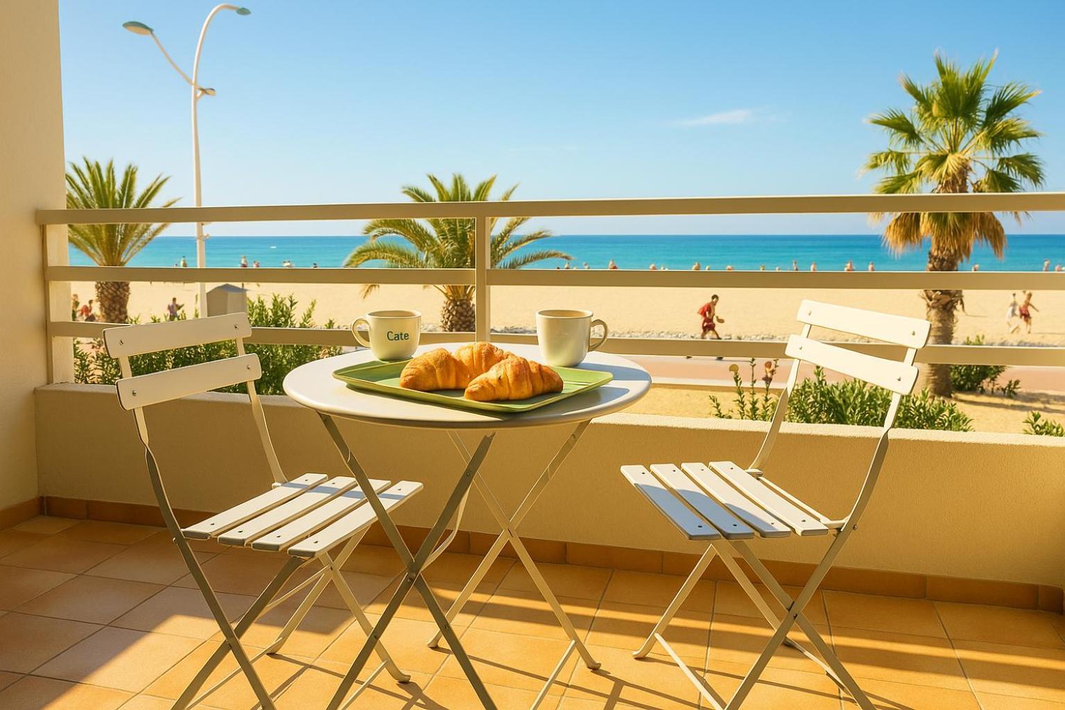 "Plage" Splendide Vue Mer Depuis La Chambre Et Le Salon Cuisine, 20M De La Plage! Canet-en-Roussillon Εξωτερικό φωτογραφία